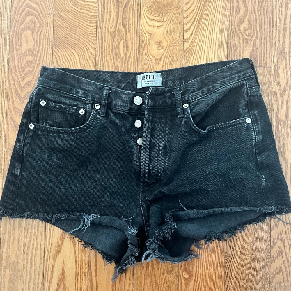 Agolde Black Jean Shorts